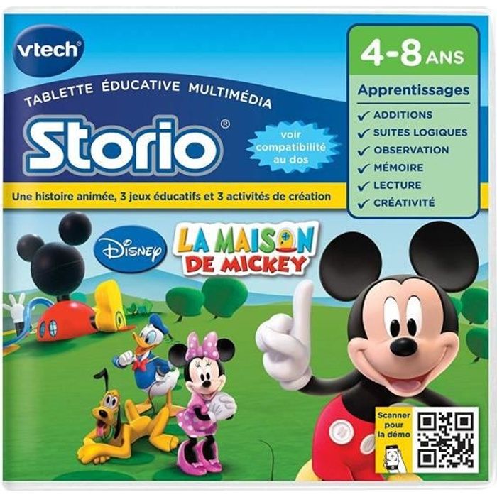 vtech - jeu éducatif storio - la maison de mickey