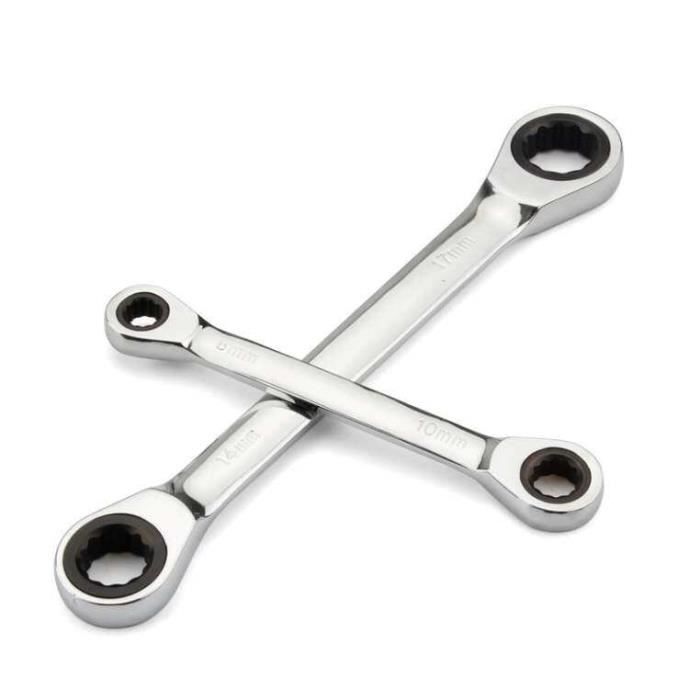 Jeu De 3 Cliquets à Doigt – Tailles 1/4”, 3/8”, 1/2” – Compact Pour Espaces Restreints – Acier Allié