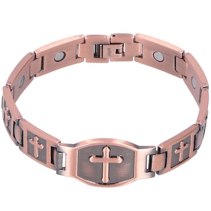 Bracelet Gourmette En Cuivre - Occasion En état De Neuf, Bijou Simple Et Intemporel, Référence 2219
