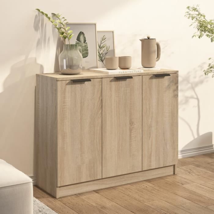 Buffet - ZERODIS - ZE013 - Chêne sonoma - Bois dingénierie - 905x30x70 cm