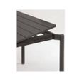 Table de jardin extérieure Zaltana - LF SALON - Aluminium noire - Extensible - 1 rallonge-1