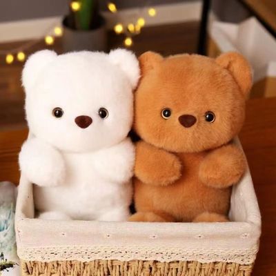 Nounours Peluche Blanc 23 Cm – Ours Polaire Tout Doux – Oreiller Câlin – Parfait Pour Noël Et Anniversaire