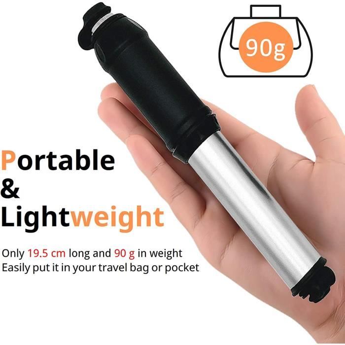 Pompe à vélo - MICHELIN - Mini pompe aluminium 2 en 1 - Manomètre
