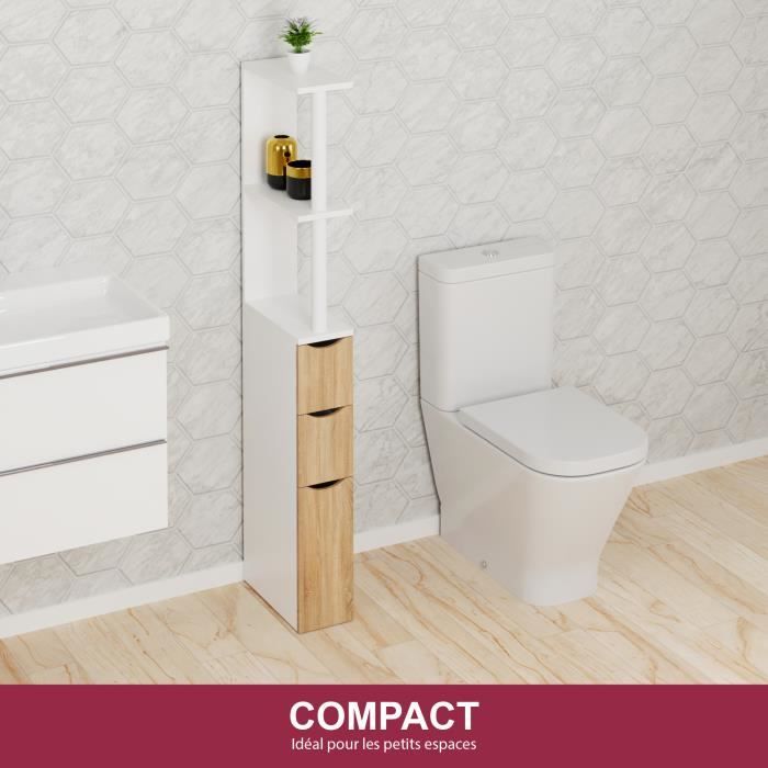 Meuble WC etagère de salle de bain