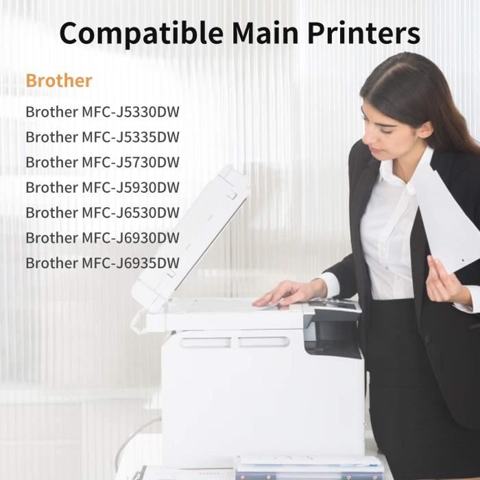 Cartouche D'Encre Compatible Brother LC-3219 XL – Multicolore – Pour Modèles MFC-J5330DW, J5930DW, Etc.