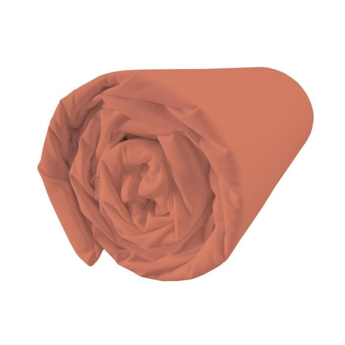 Drap housse Jersey - rose dragée 160 x 200 cm