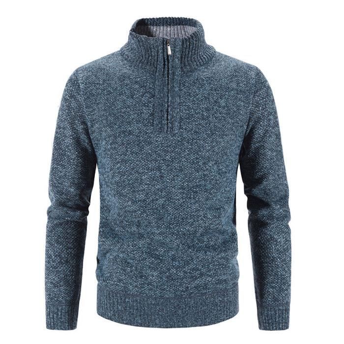 Pull Homme en Tricoté FINDPITAYA 1/4 Zip Pullover Sweater