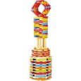 Jeujura - 8334- Jeux de Construction-Tecap Baril de Planchettes Color - 200 Pieces ETS-2