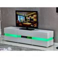 Meuble TV LED - HABITAT ET JARDIN - Vida - Blanc laqué - LED 16 couleurs-2