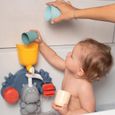 Jouet de bain Smoby Little Smoby Hippo - Toboggan et roues pour bébé de 18 mois - Bleu et vert-2