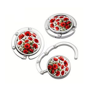 Lot De 2 Crochets Pliables Pour Sac à Main - Métal Argenté - Marque Kwmobile - Neuf Avec étiquettes