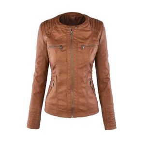 manteau noir et marron femme