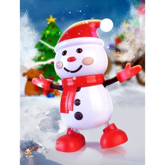 Bonhomme De Neige à Bascule électrique - 40 Cm, Avec Musique Et Lumières - Déco De Noël Animée Pour La Maison