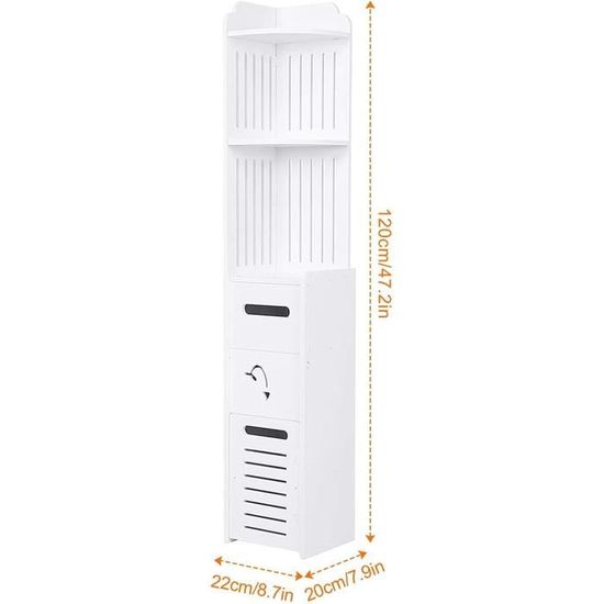 Greensen Colonne Salle De Bain Meuble WC Rangement Angle Petit Meuble Greensen Colonne Salle De Bain Meuble WC Rangement Angle Petit Meuble