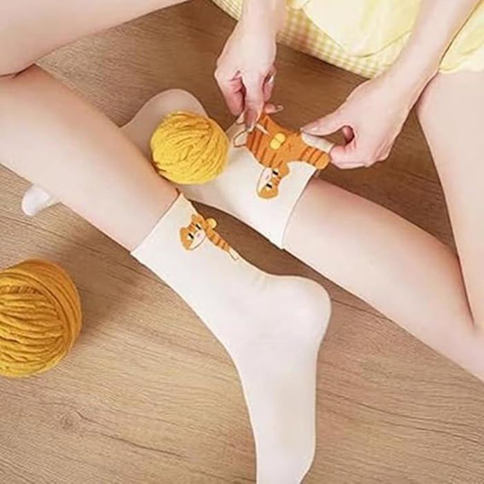 Paire De Chaussettes Fantaisie Homme/Femme Chat Piano Musique - Taille 39-43, Noires, Neuves