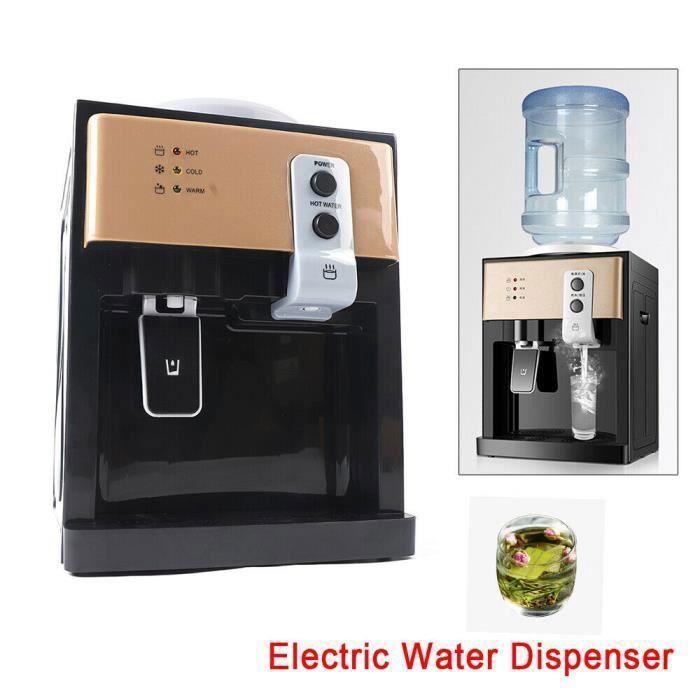 Distributeur D'Eau Électrique Chaud/Froid 550W - Bureau Maison - Compatible 3.5L 5L 10L 18.9L Avec Porte Anti-Poussière