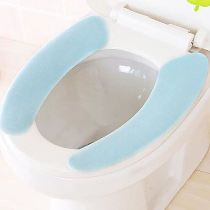 Coussin Toilette Chaud Guador - Lot De 4, Velours Polyster, Élastique, Lavable Machine, Pour Toilettes Ovales/Carrées