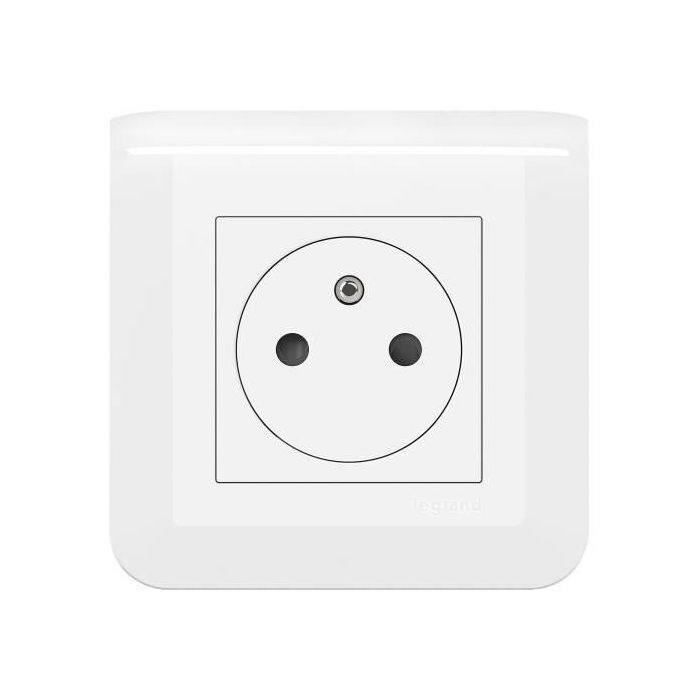 Legrand Mosaic Steckdose 2P+T – Weiß, Mit Kinderschutz & Schraubanschluss – Für Unterputzmontage