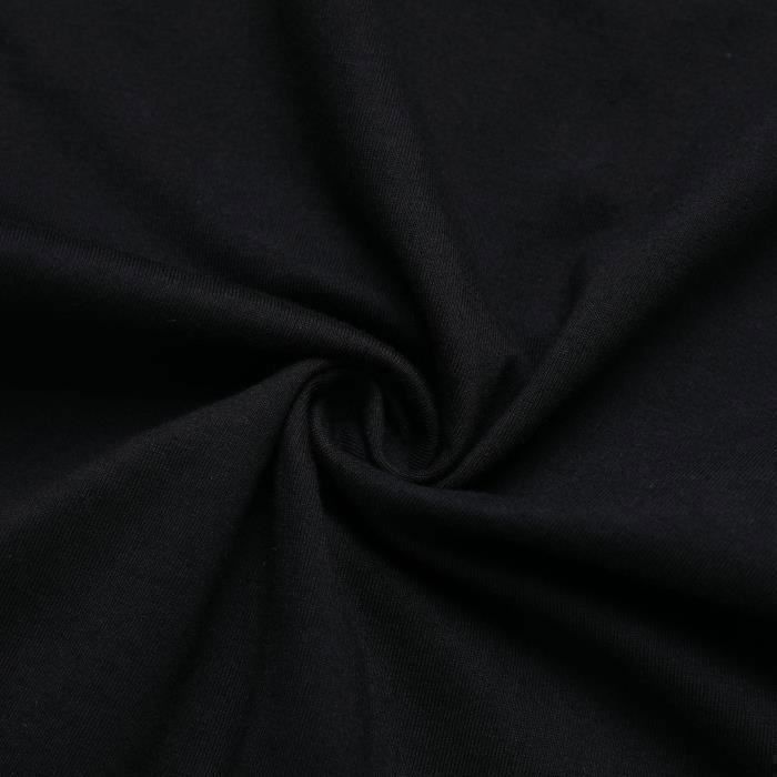 Tshirt basique col V femme NOIR