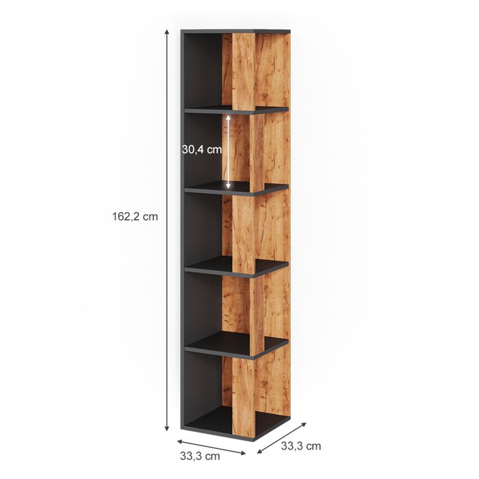 Bibliothèque Blanche Vicco Luigi Avec Banc Intégré - 5 étagères, 72x30x79 Cm - Neuf En Kit