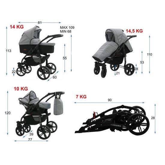 poussette trio legro