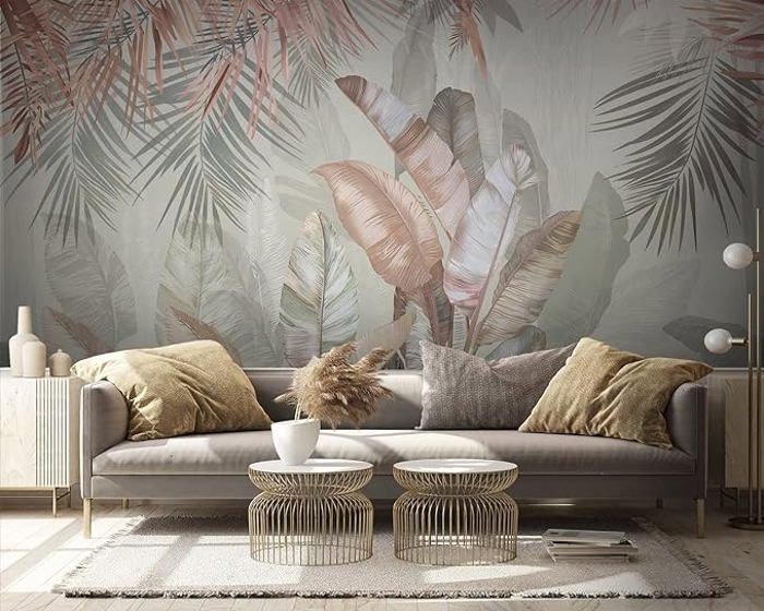 Papier Peint Panoramique 350x256cm 3D Effet style Jungle Tropical ...