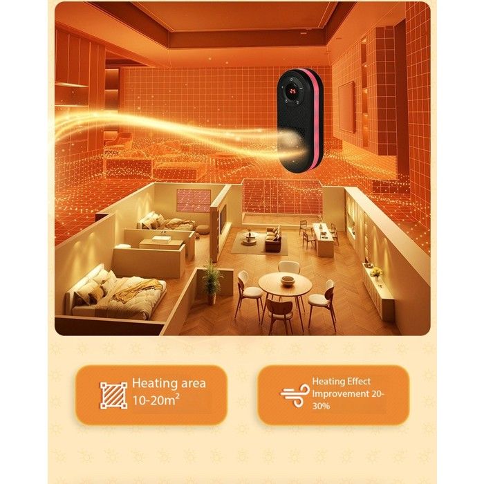 Mini radiateur portable LCD, chauffage rapide, économique en énergie — free download