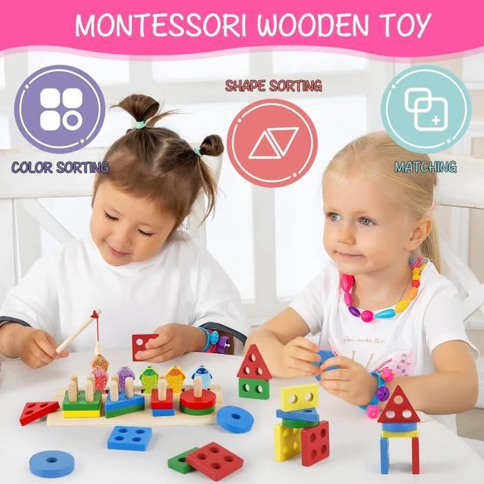 Achiyway Jeux Montessori Jouet enfant 1 2 3 4 ans Garcon Fille – TECIN  HOLDING