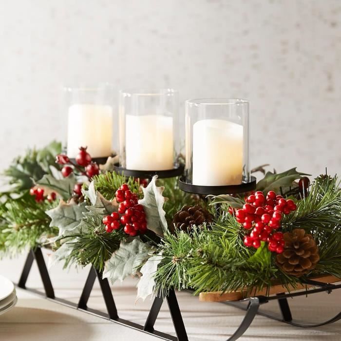 Lot De 10 Bougeoirs à Piquer Métal Noir - Pour Couronne De L'Avent, Décoration De Table Noël - Hauteur 11 Cm