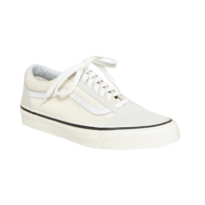 Sneakers VANS Old Skool 36 DX Homme Blanc Toile et Daim
