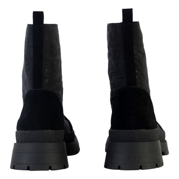 Boots femme Desigual Padded noir Lacets ronds Confort exceptionnel