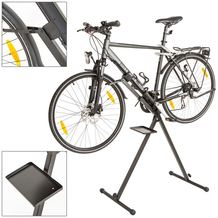 TECTAKE Pied d atelier velo Pied de reparation velo Pied de travail Stand de reparation velo Support velo Cdiscount Sport