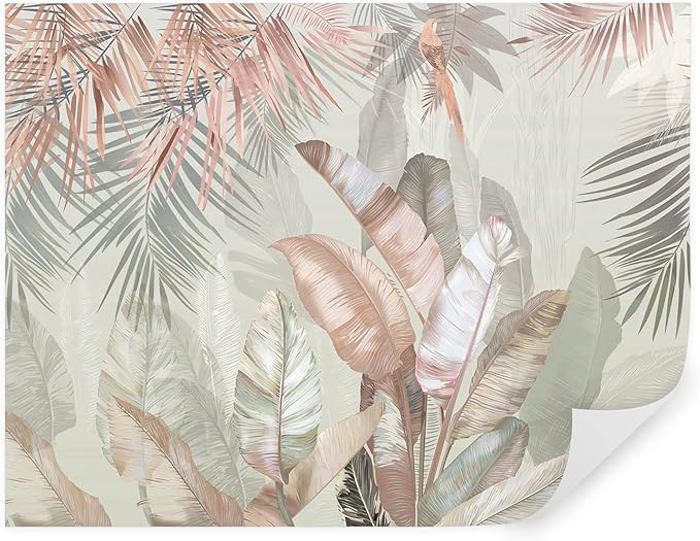 Papier Peint Panoramique 350x256cm 3D Effet style Jungle Tropical ...