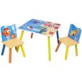 WOLTU Ensemble table et chaises avec motifs imprimé océan, 1 x table d’enfant + 2 chaises pour enfants d’âge préscolaire-0