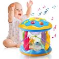 Jouets Musicaux Bébé, Jouet Enfant 1 An Fille Garçon Projecteur Rotatif, Jouet Interactif d'apprentissage avec Musique/Lumière-0