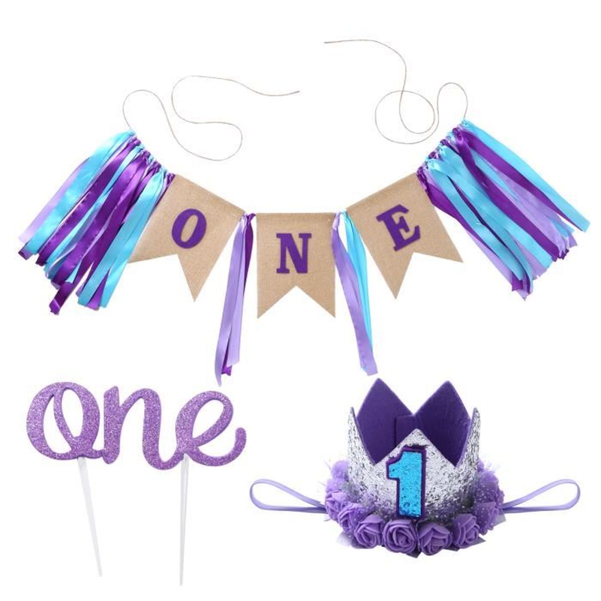 3pcs Anniversaire Bebe Fille Garcon 1 An Decoration Banniere Couronne Gateau Ensemble De Fournitures De Fete Violet Bleu Achat Vente Kit De Decoration Cdiscount 3pcs Anniversaire Bebe Fille Garcon 1 An Decoration Banniere Couronne Gateau Ensemble De Fournitures De Fete Violet Bleu Achat Vente Kit De Decoration Cdiscount