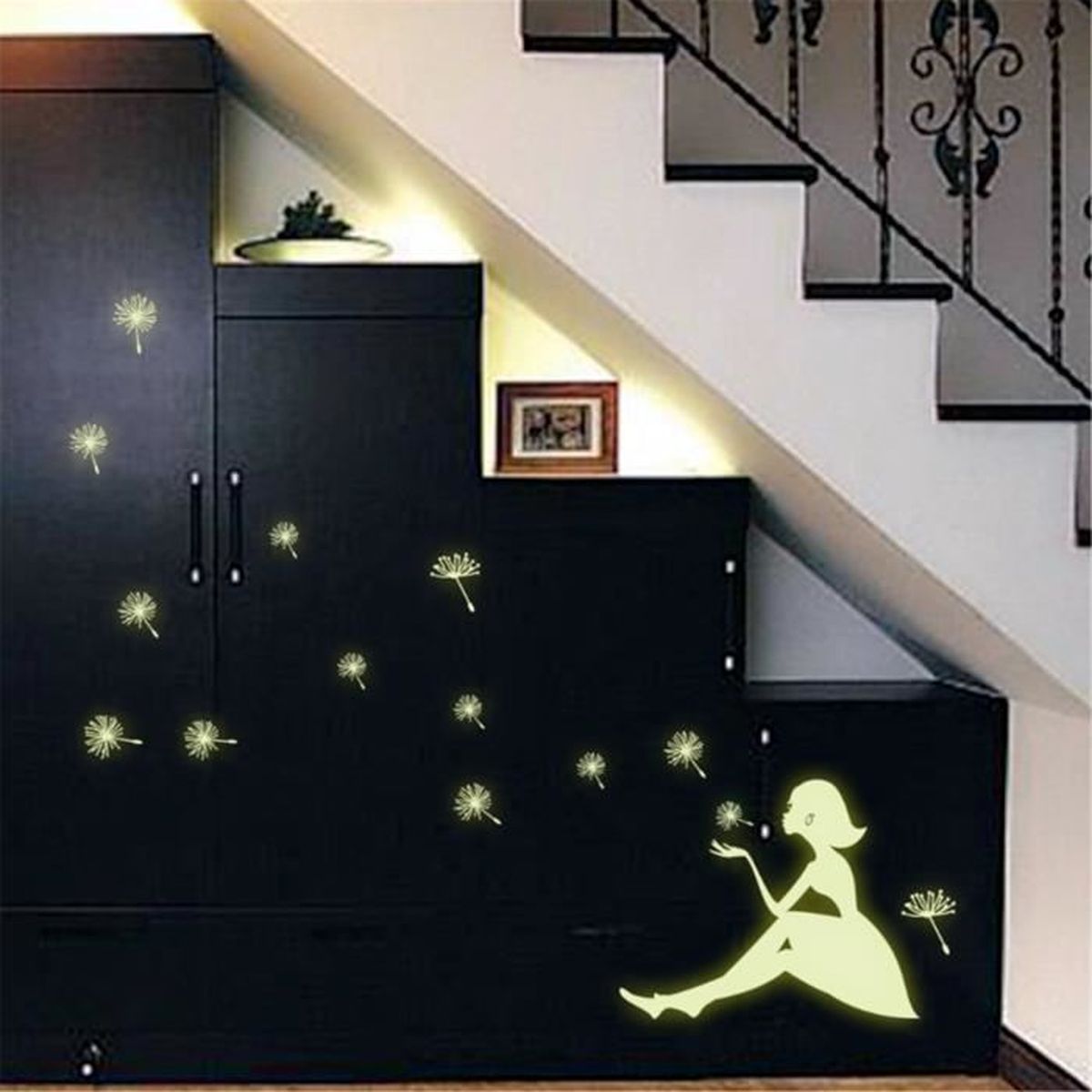 Autocollant Mural Phosphorescent Pissenlit Fille Pour Deco Maison Chambre De Bebe Enfant Fille Fenetre Plafond Mur Sticker Vert Clai Achat Vente Stickers Cdiscount