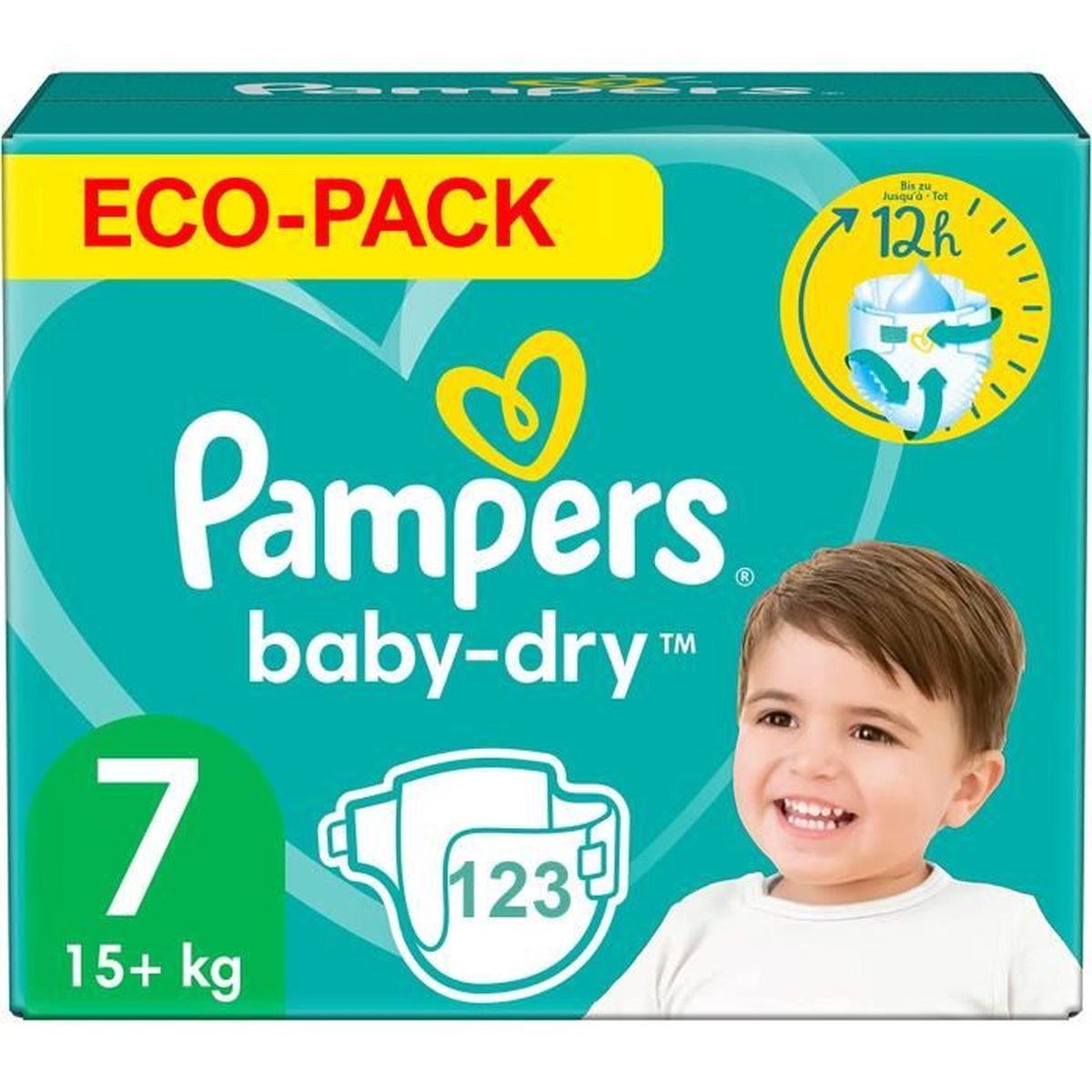 PAMPERS BABYDRY TAILLE 7 123 COUCHES Cdiscount Puériculture & Eveil bébé