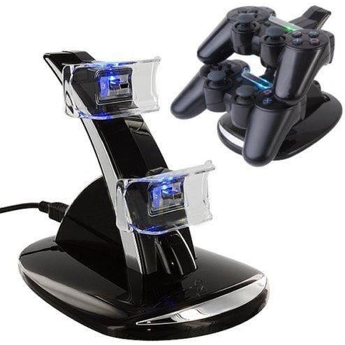 LED USB Chargeur Double de Support pour Sony PS3 PS 3 Slim