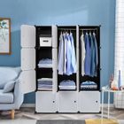 ALIGHTUP Armoire de Chambre Rangement avec 2 tringles à vêtements,12 Cubes 4 étages Armoire Portable DIY, Modulaire en Plastique