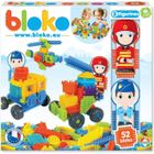 Jeu d’assemblage – BLOKO – Coffret de 50 BLOKO et 2 figurines Policier & Pompier – Dès 12 mois – Fabriqué en Europe