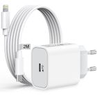 GUANGNA Chargeur pour iPhone 14/14 Pro /14 Pro Max /14 Plus /13 12 11 SE X XS XR, 20W USB C Prise Rapide et 2M Cable Secteur Mural,Blanc