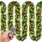 CASARIA Guirlande de noël lumineuse avec déco - 5m 80 LED - sapin artificiel- Télécommande incluse - Décoration de noël intérieur/extérieur