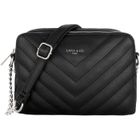 DAVID JONES Sac Bandoulière Femme - CRAZYCHIC - Cuir PU Matelassé - Sac Epaule 2 Compartiments - Noir
