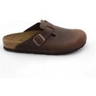 Sabot - Birkenstock Boston Cuir Naturel - Femme - Marron