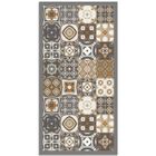 Tapis Vinyle Panorama Carreaux Ciments Orange 60x110 cm - Tapis pour Cuisine, Bureau et Salon en PVC