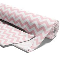 Tissu vendu au mètre, 100 % coton 1 M, pour la couture Zigzag rose blanc