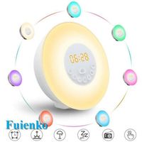Réveil Lumière Fuienko - Lampe Veilleuse RGB LED - Contrôle Tactile Multi-Mode