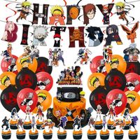 Décorations d'anniversaire Naruto, Ballons, Bannières, Cupcake Topper, pour Les Fournitures De Fête des Enfants