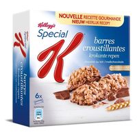 LOT DE 6 - KELLOGG'S SPECIAL K :  6 Barres céréalières au chocolat au lait 20 g